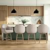 image:imageArmen Living Jaxon Solid Wood Upholstered 26 Counter Height Swivel Barstool with Ancient Stone Fabric Seat  Set of 4