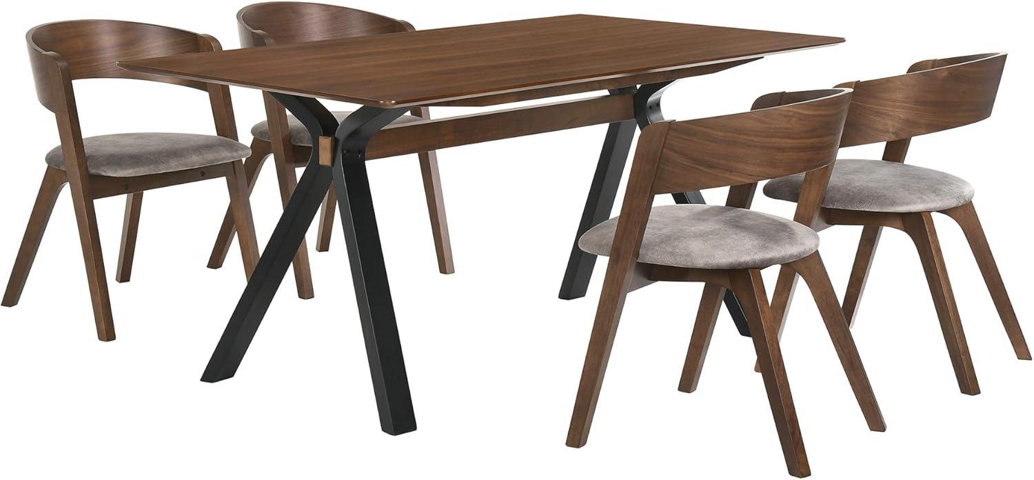 image:imageArmen Living Laredo Jackie 5 Piece Walnut Dining Set Brown