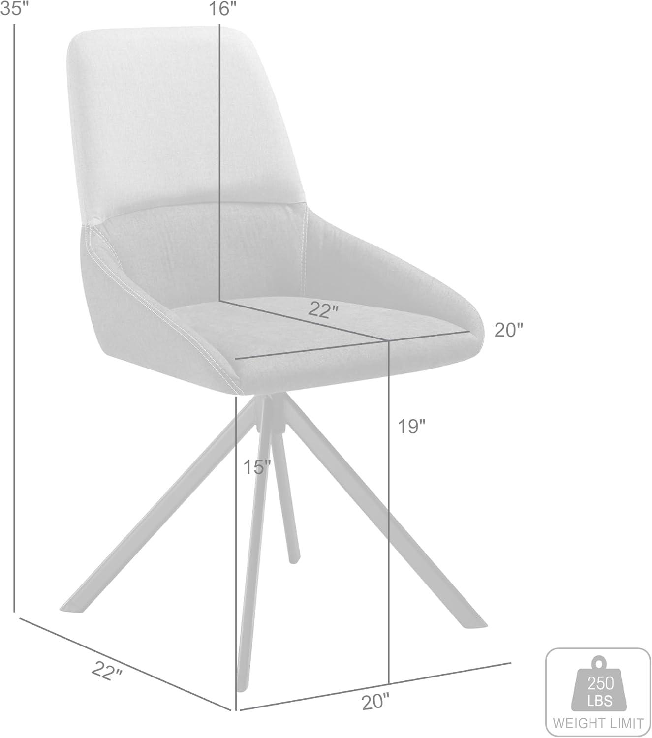 image:imageMaverick Swivel Upholstered Dining Chair in TwoTone Fabric Gray with Black Metal Legs Set of 4Set of 6