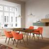 image:imageArmen Living Westmont and Renzo 5 Piece Dining Set 59 Rectangular OrangeWalnut Wood
