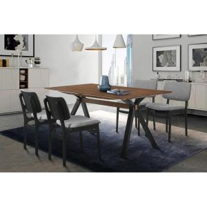 Armen Living Laredo Lima 5 Piece Black Dining Set, Grey
