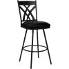 image:imageArmen Living Dover Tahiti 26 Brown Faux Leather Swivel Armed Kitchen Barstool In Auburn Bay Finish Ford Black