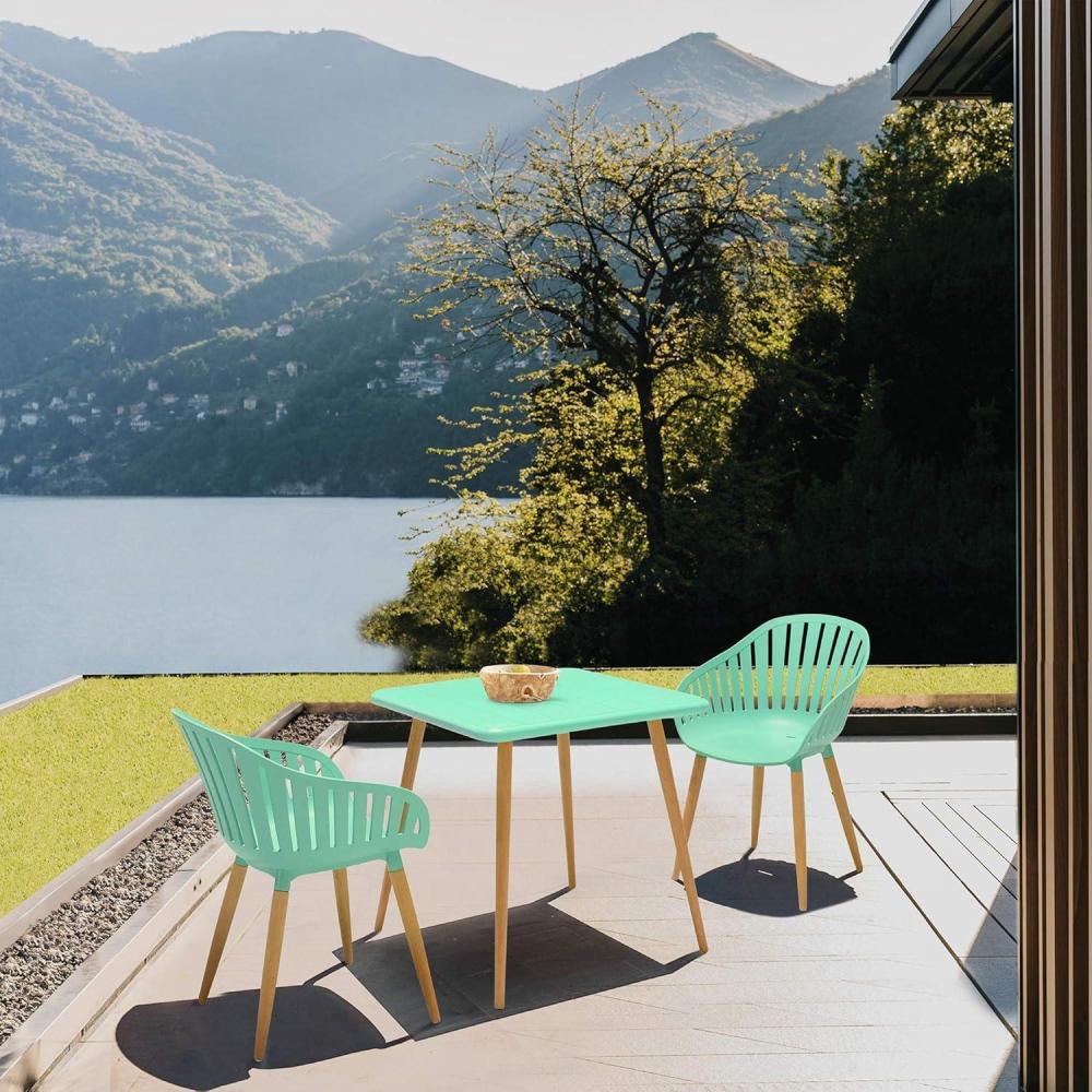 image:imageArmen Living SETODNAHONEY3A Nassau Outdoor 3 Piece Honey Eucalyptus Dining SetMint