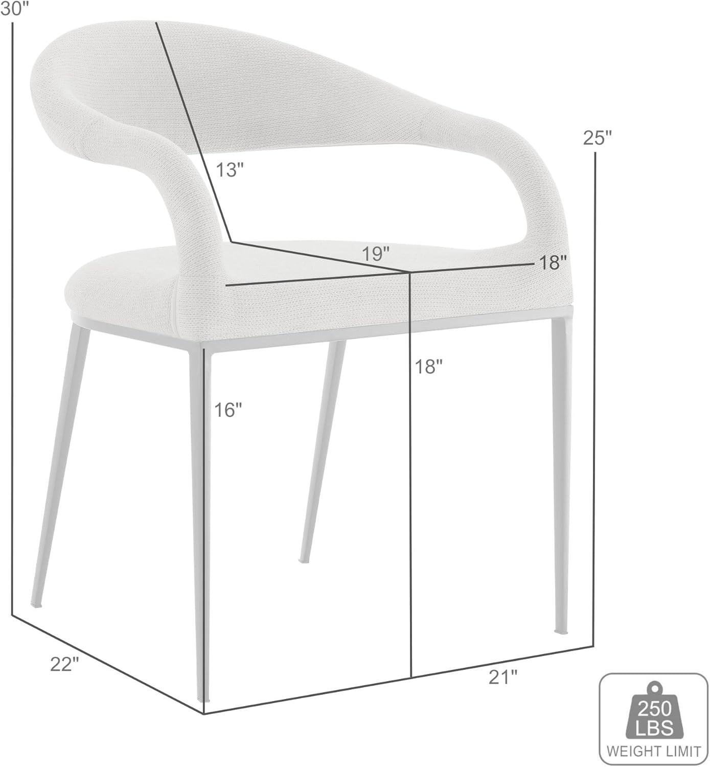 image:imageArmen Living Morgan Upholstered Dining Chair with Matte Black Iron and Charcoal Fabric Set of 2Light Gray