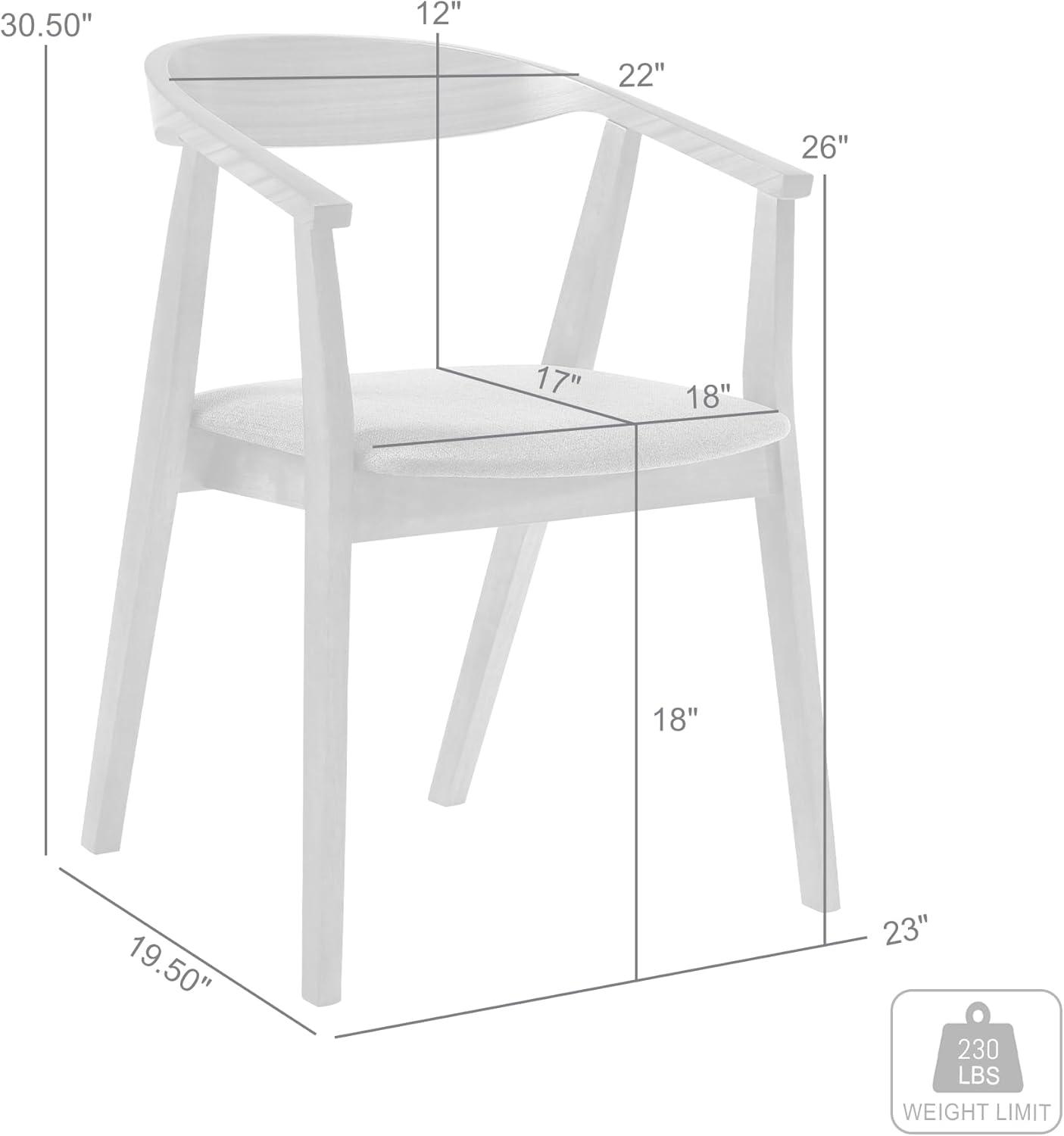 image:imageArmen Living Santana Wood Dining Chair in Walnut Finish with Blue Fabric Set of 4