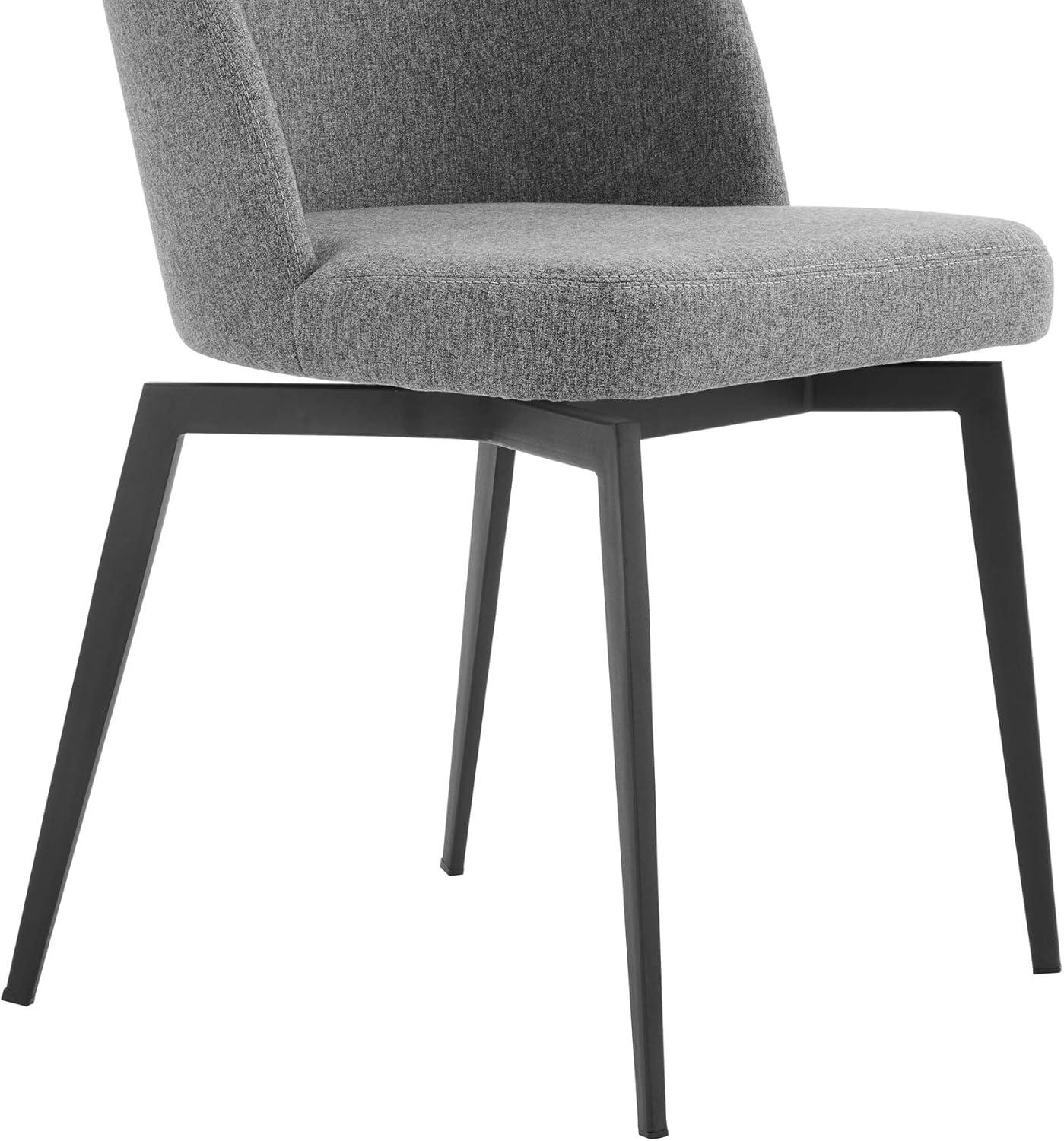 image:imageArmen Living Sunny Swivel Gray Fabric and Metal Dining Room Chairs Set of 2