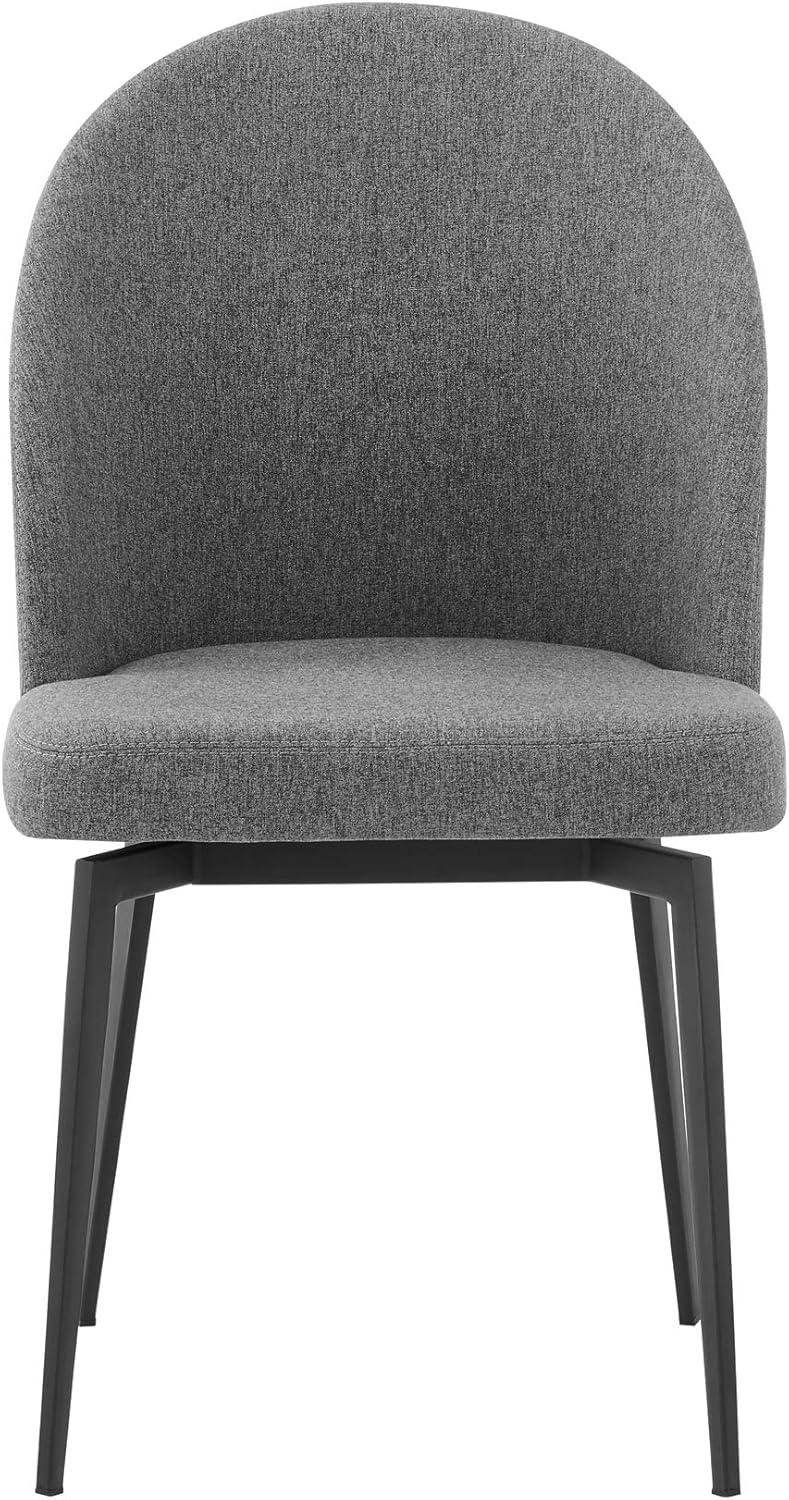 image:imageArmen Living Sunny Swivel Gray Fabric and Metal Dining Room Chairs Set of 2