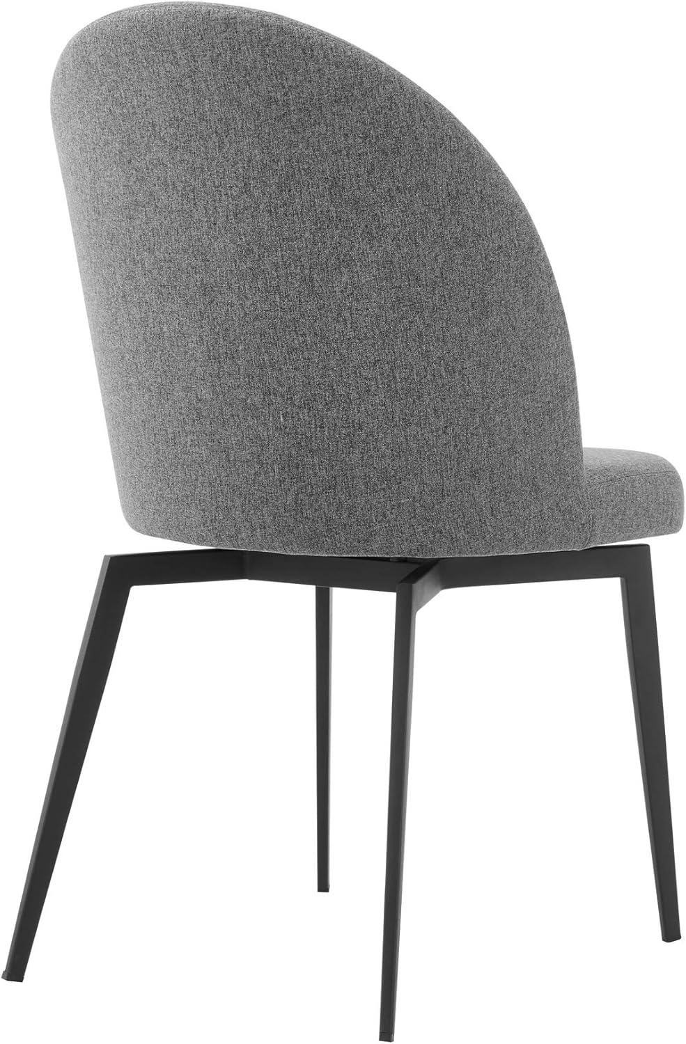 image:imageArmen Living Sunny Swivel Gray Fabric and Metal Dining Room Chairs Set of 2