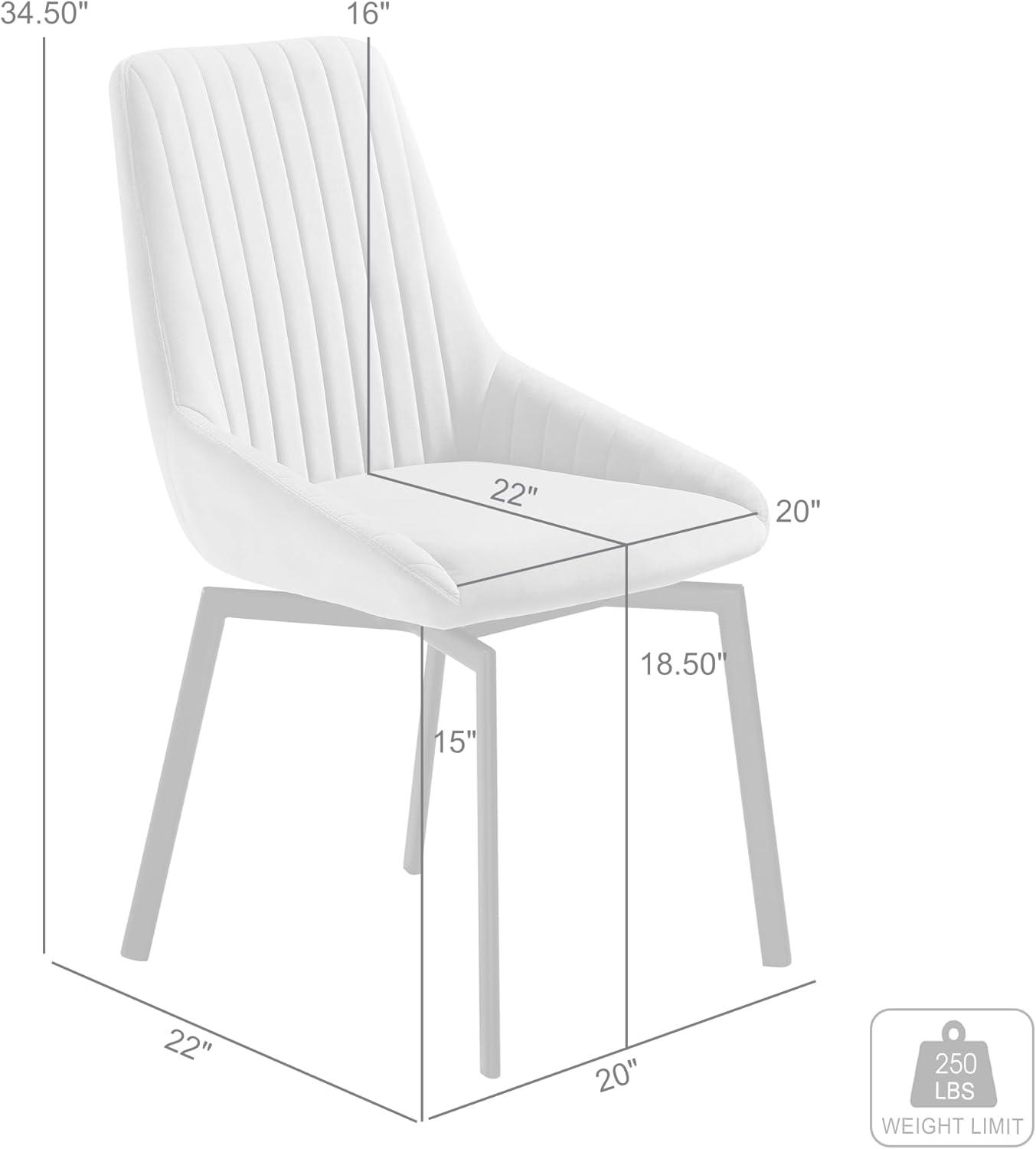image:imageArmen Living Susie Swivel Upholstered Dining Chair in Grey Fabric with Black Metal Legs Set of 2