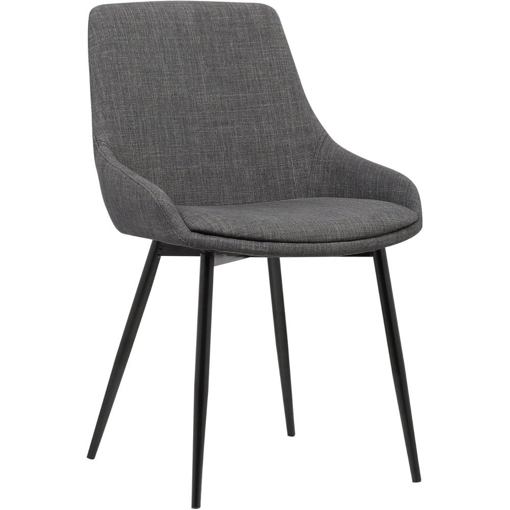 image:imageArmen Living Mia Fabric and Metal Dining Chair Dark Gray