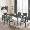 image:imageArmen Living Kalia Wood Dining Chair in Gray Finish with Gray Fabric  Set of 6