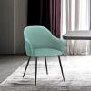 image:imageArmen Living Pixie Two Tone Teal Fabric Dining Room Chair with Black Metal LegsTeal