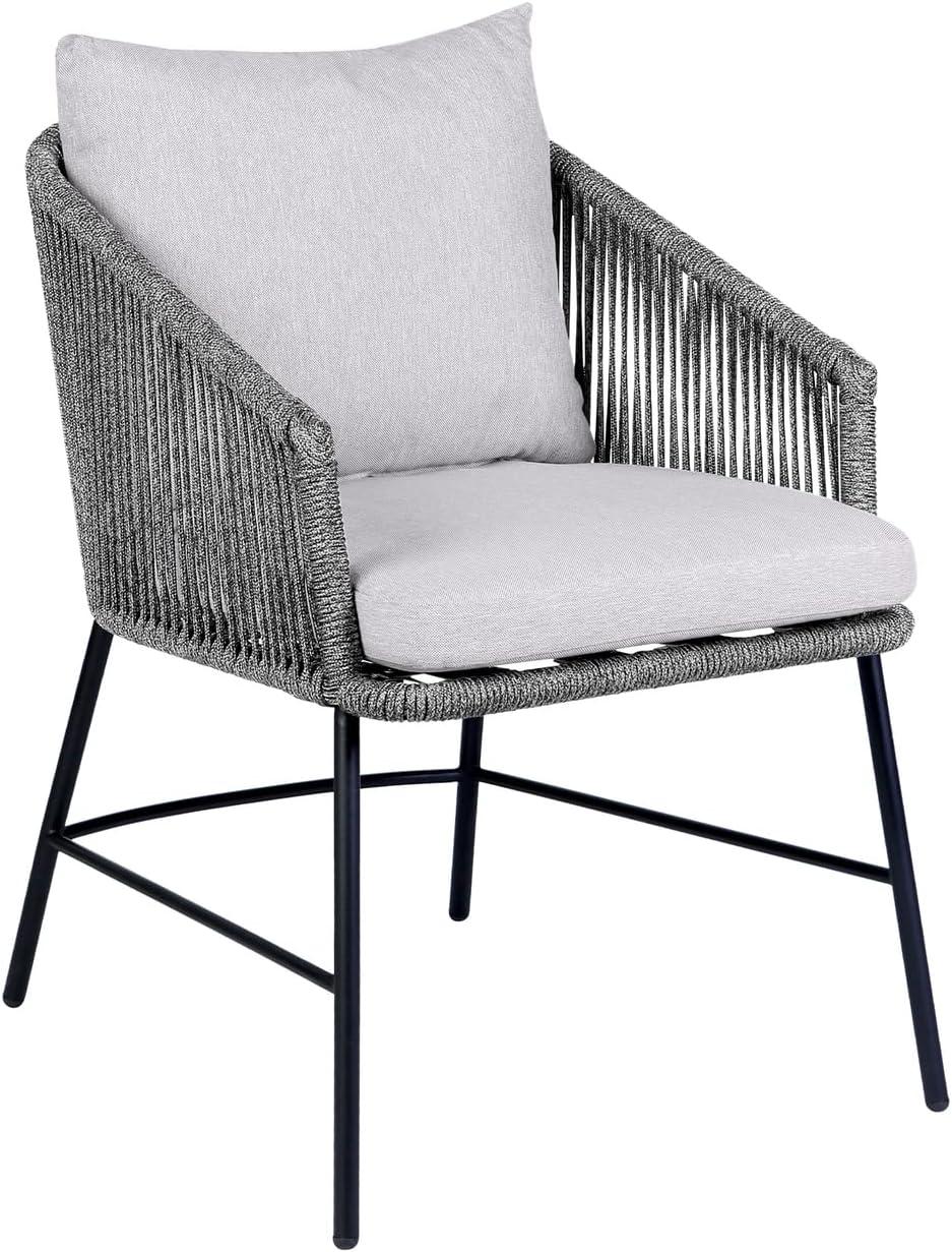 image:imageArmen Living Koala and Calica 5 Piece Dining Set in Dark Eucalyptus and Metal with Grey Rope