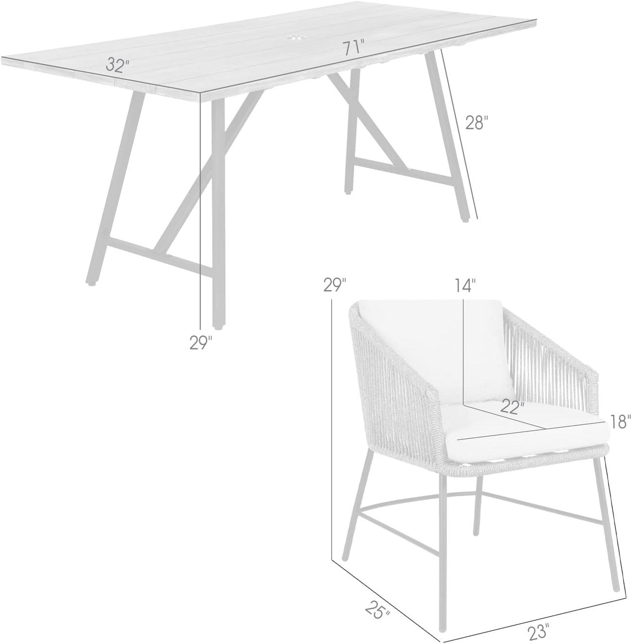 image:imageArmen Living Koala and Calica 5 Piece Dining Set in Dark Eucalyptus and Metal with Grey Rope