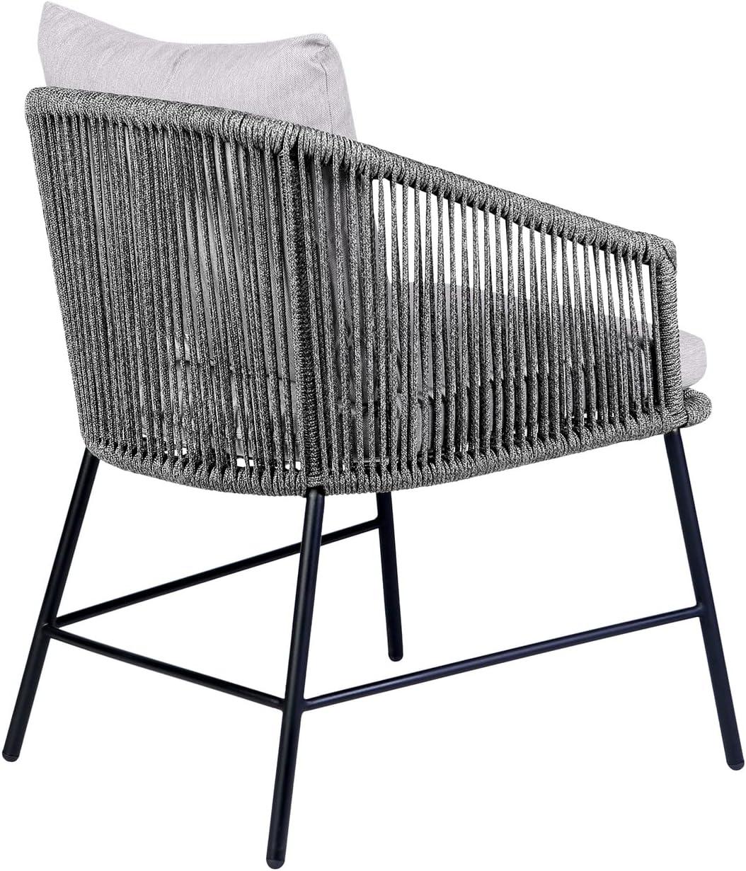 image:imageArmen Living Koala and Calica 5 Piece Dining Set in Dark Eucalyptus and Metal with Grey Rope