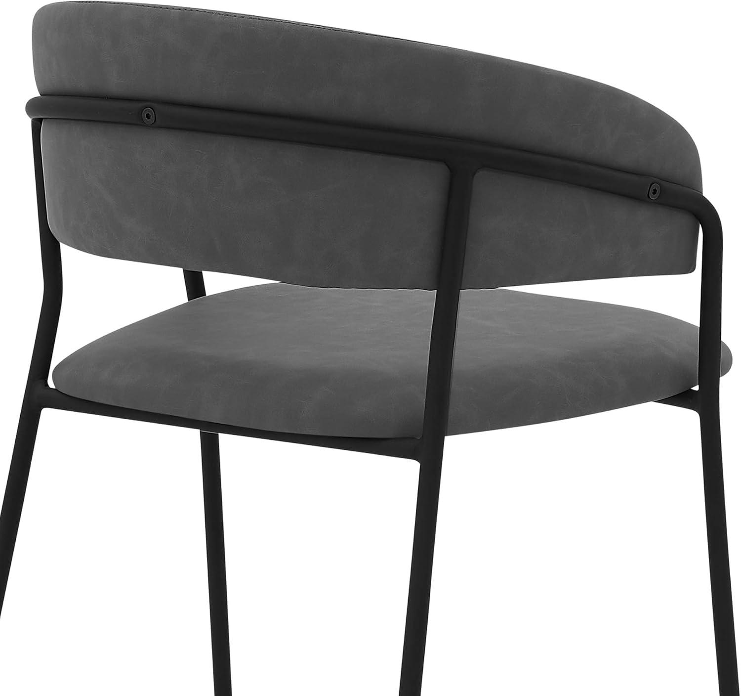 image:imageArmen Living Nara 26 Modern Faux Leather and Metal Counter Height Bar StoolGrey