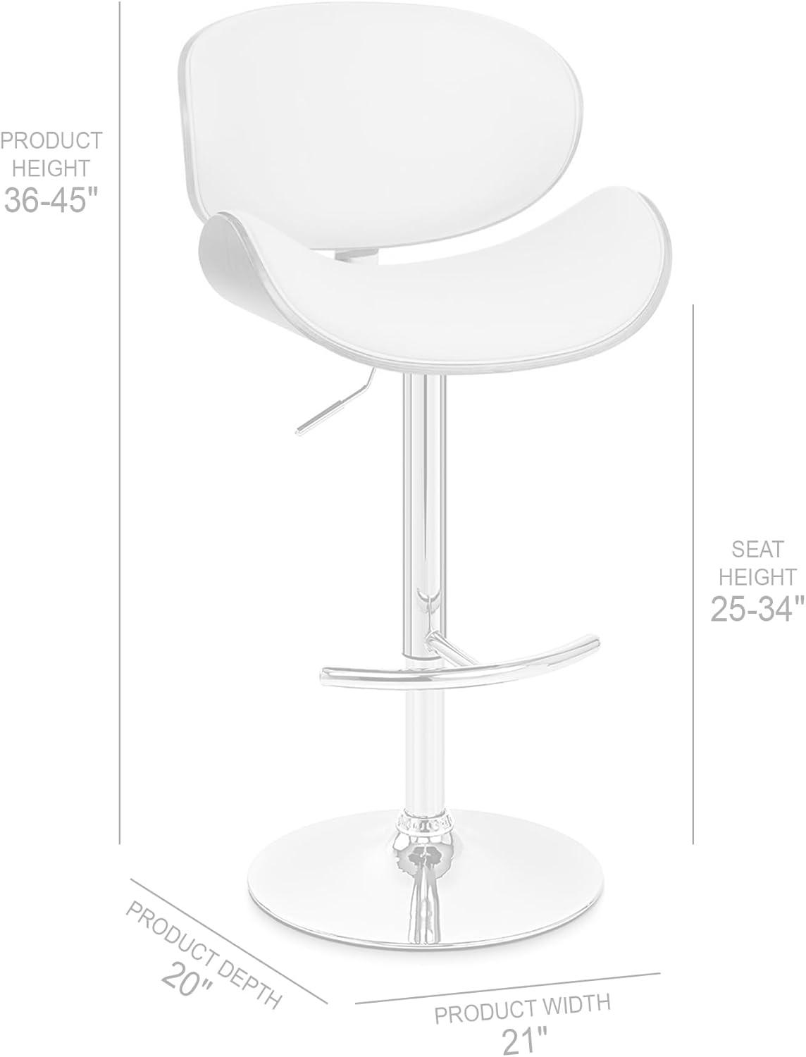 image:imageArmen Living Paris Swivel Barstool in Cream Faux Leather and Chrome FinishChrome FinishBlack