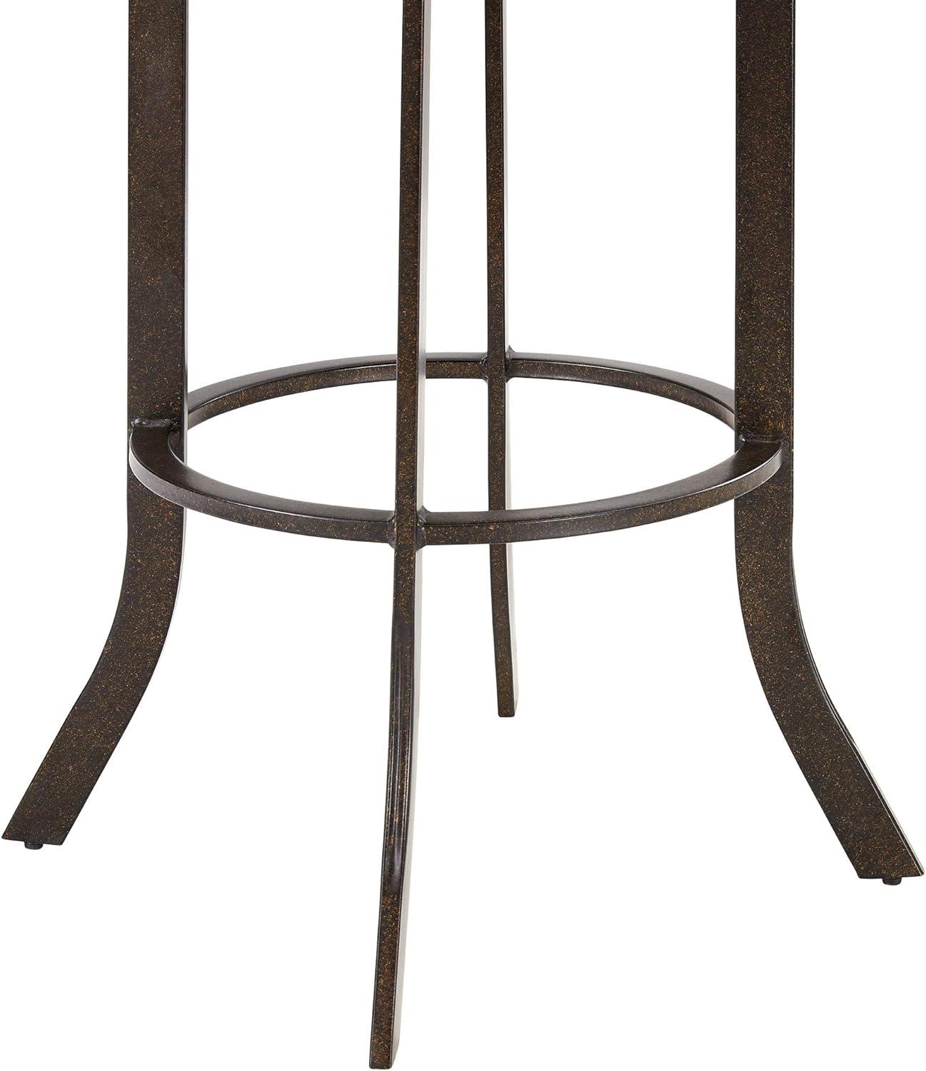 image:imageArmen Living Pharaoh Swivel 26 Auburn Bay and Brown Faux Leather Bar Stool