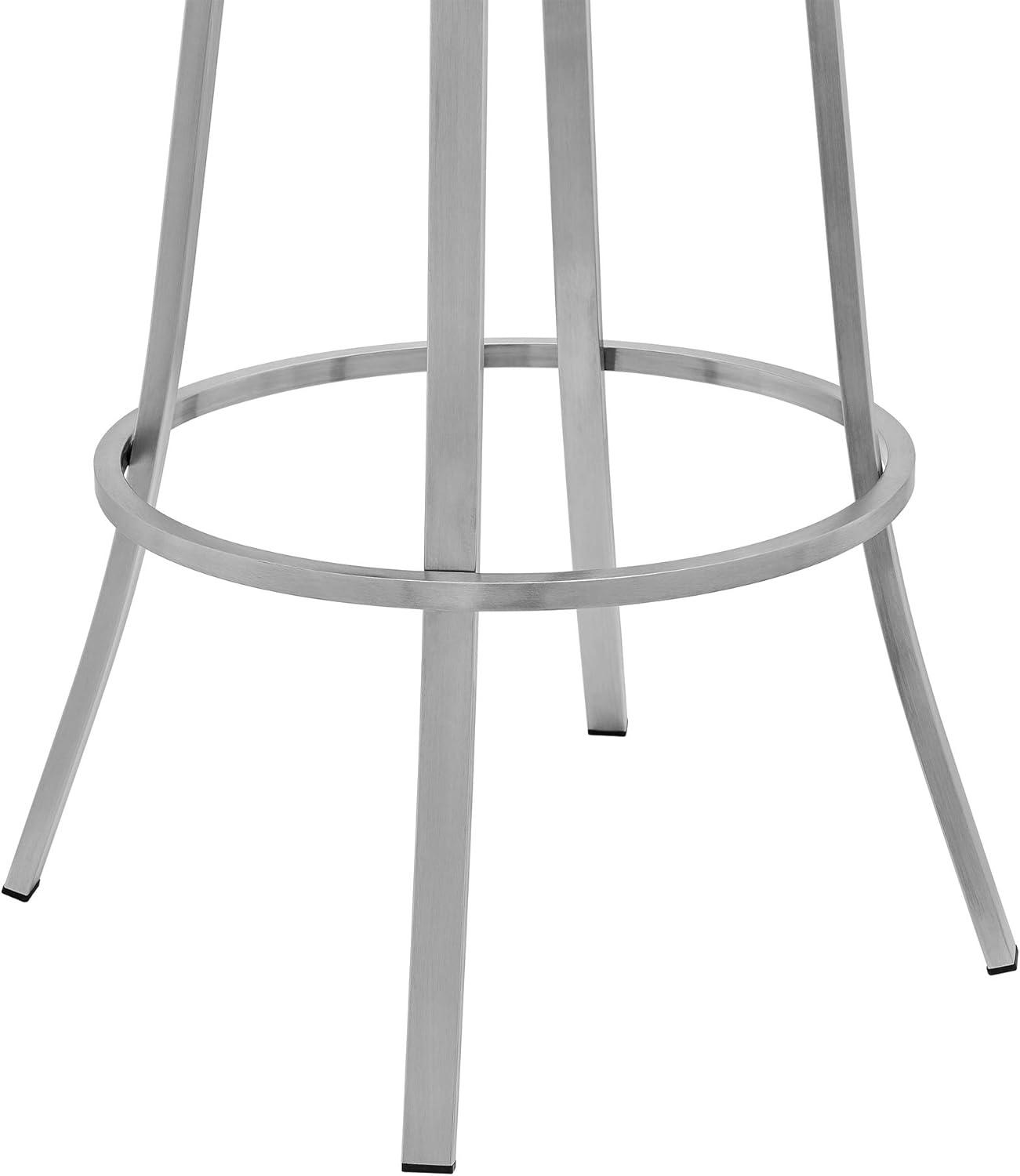 image:imageValerie 30 Swivel Slate Gray Faux Leather and Black Metal Bar Stool Set of 4Grey
