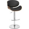 image:imageArmen Living Paris Swivel Barstool in Cream Faux Leather and Chrome FinishChrome FinishBlack