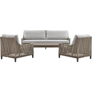 Armen Living Grenada Aluminum Outdoor Coffee Table in Brown