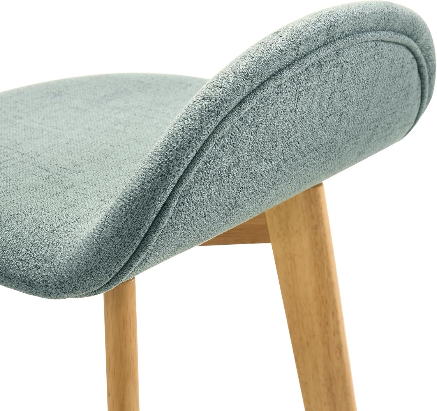 image:imageVera Upholstered Wood Counter Height Barstool in Natural Finish with Moss Green Seat Set of 6TealNatural