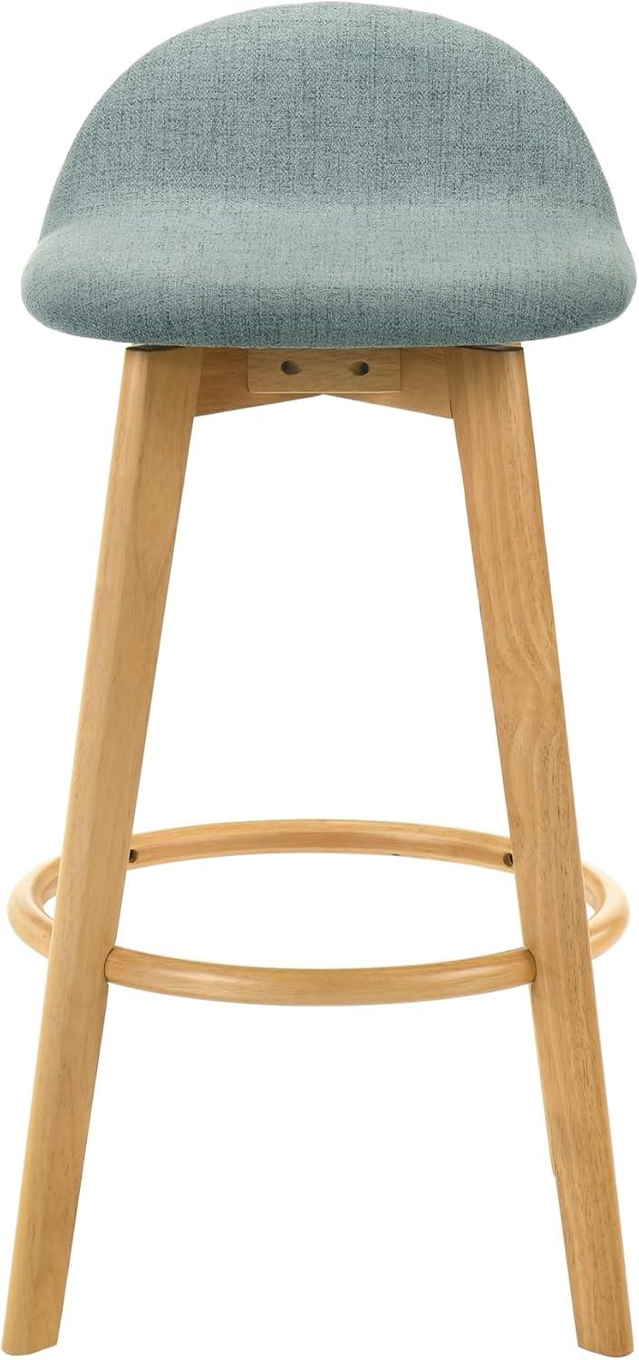 image:imageVera Upholstered Wood Counter Height Barstool in Natural Finish with Moss Green Seat Set of 6TealNatural