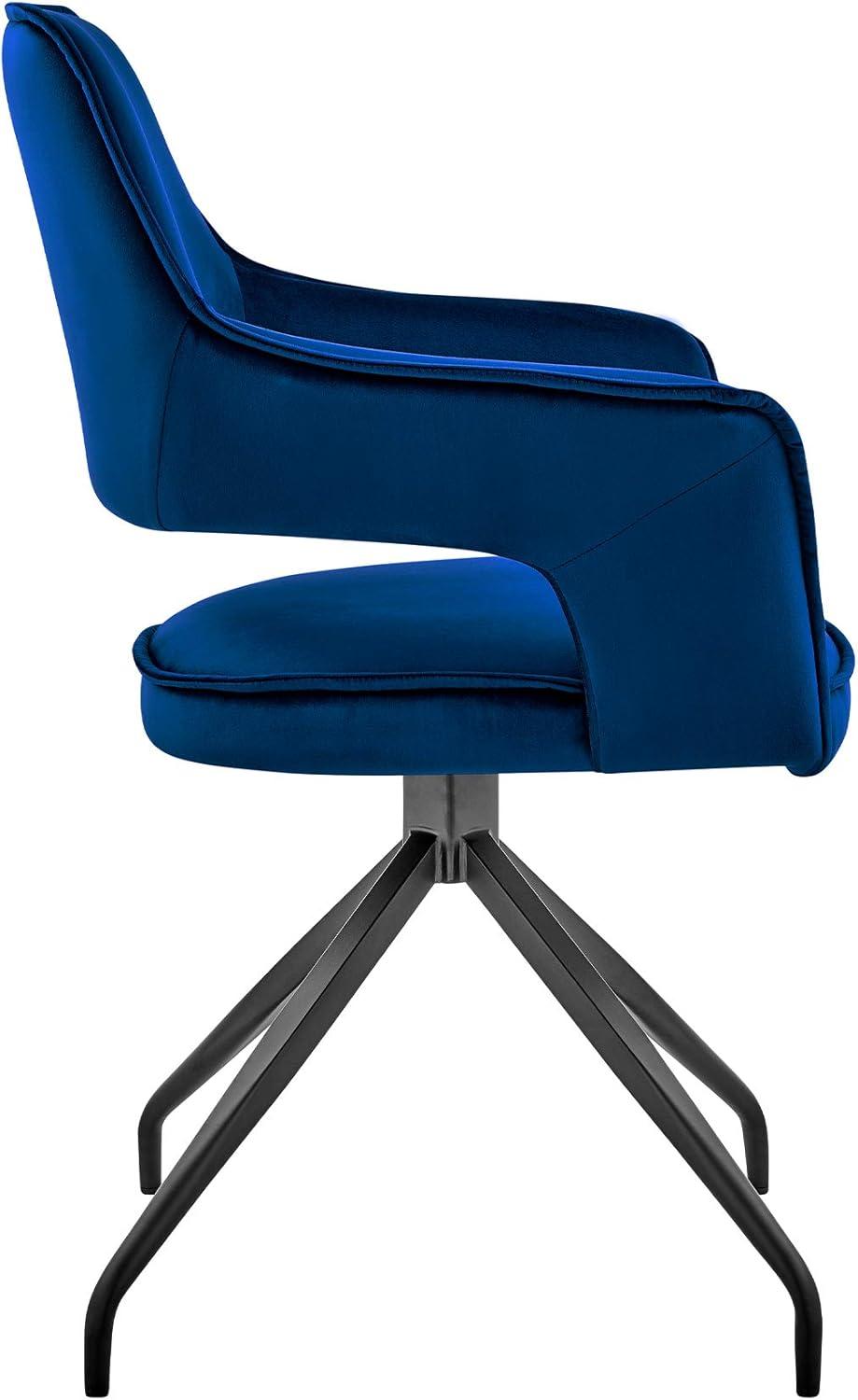 image:imageHadley Dining Room Accent Chair in Gray Velvet with Black Finish Set of 3Blue
