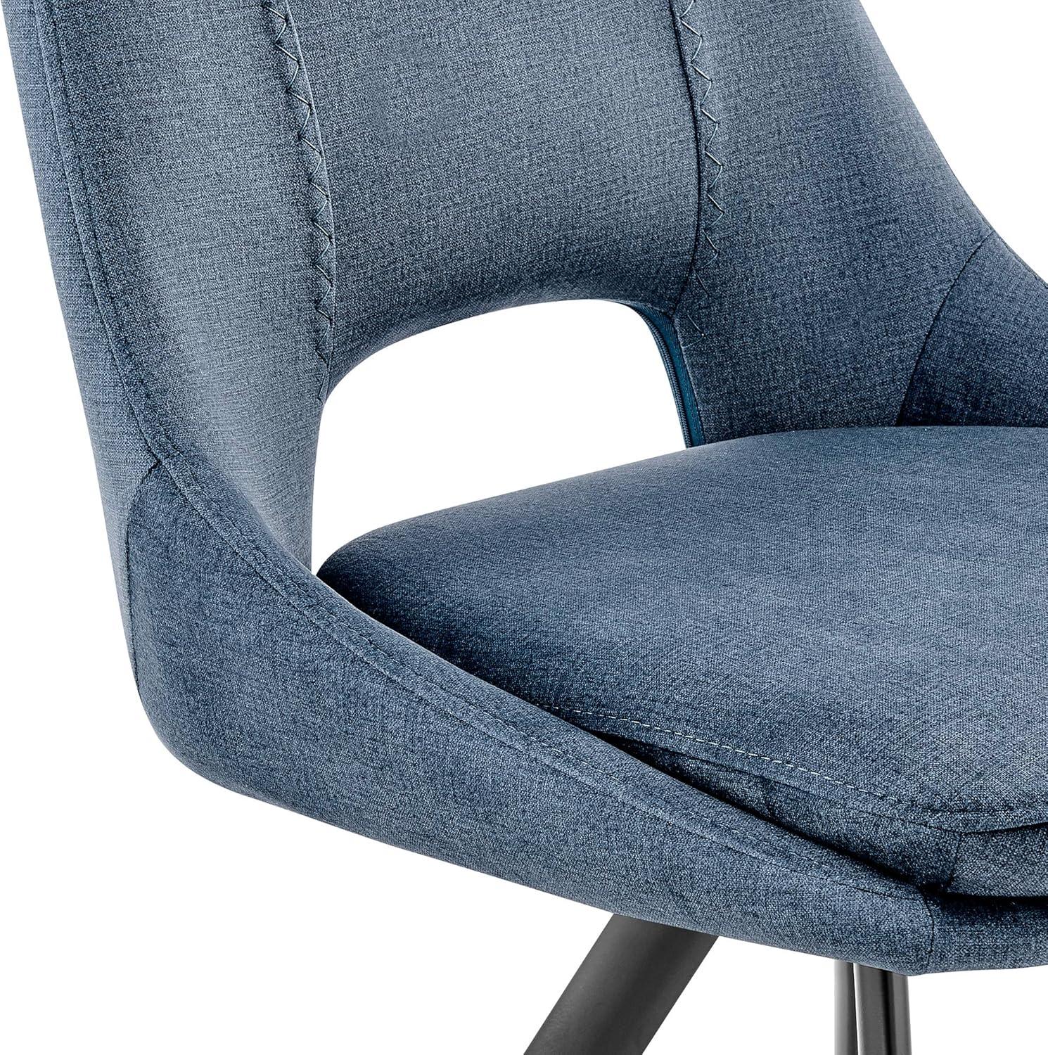 image:imageLexi Dining Room Accent Chair in Blue Velvet and Black Finish Set of 4