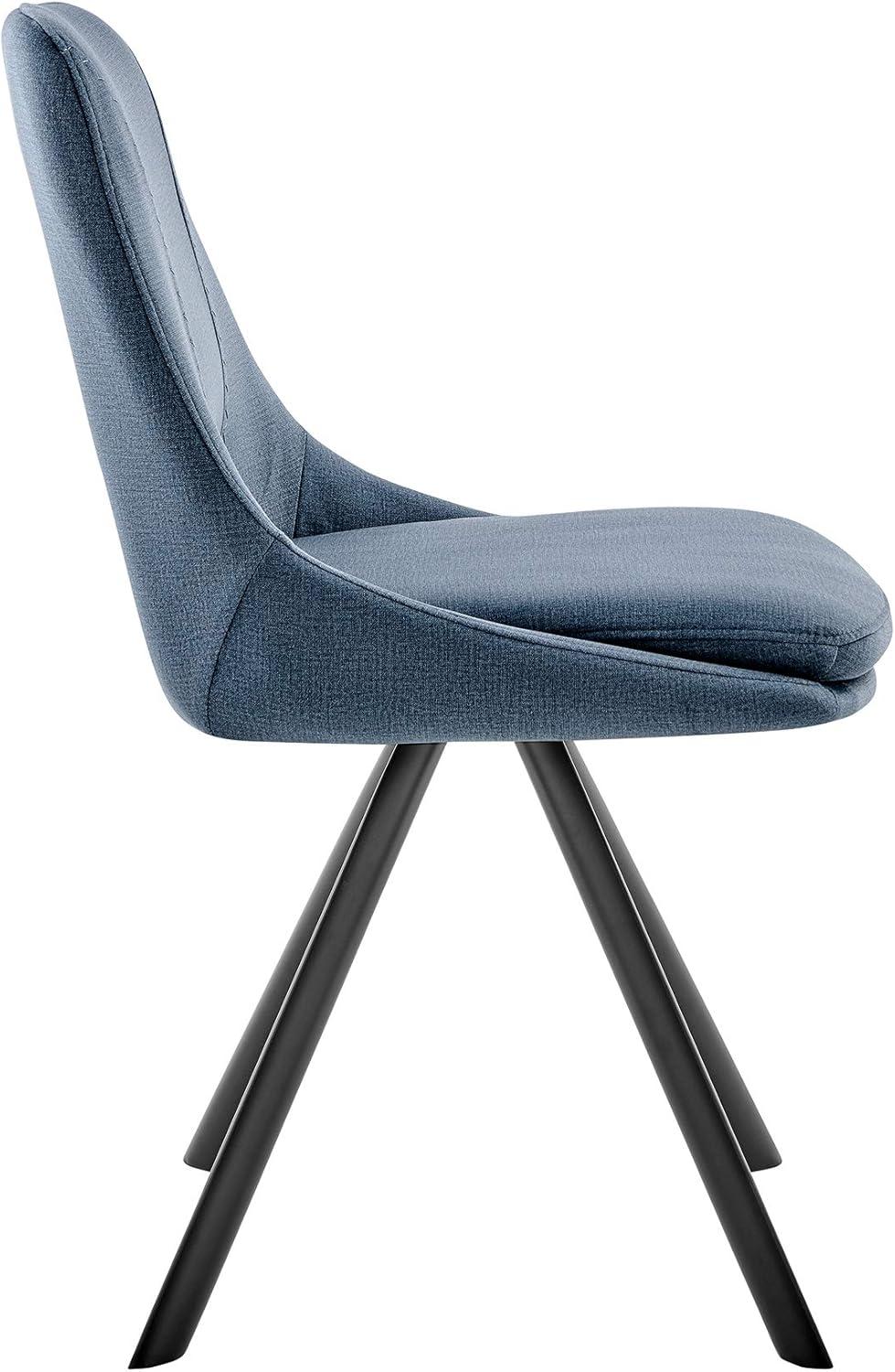 image:imageLexi Dining Room Accent Chair in Blue Velvet and Black Finish Set of 4