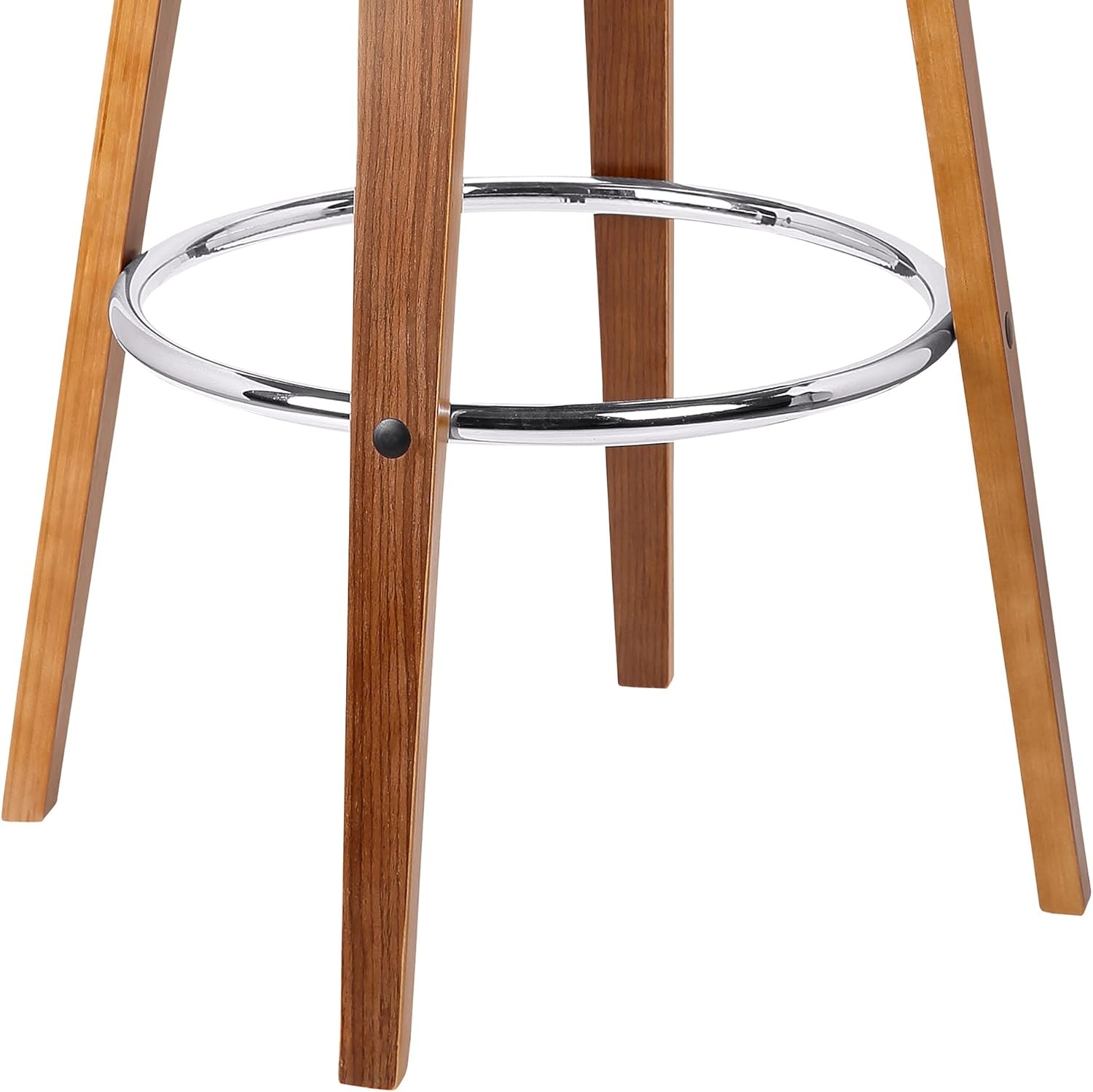 image:imageHarbor 30 Bar Height Backless Swivel Gray Faux Leather and Black Wood MidCentury Modern Bar Stool Set of 2Brown