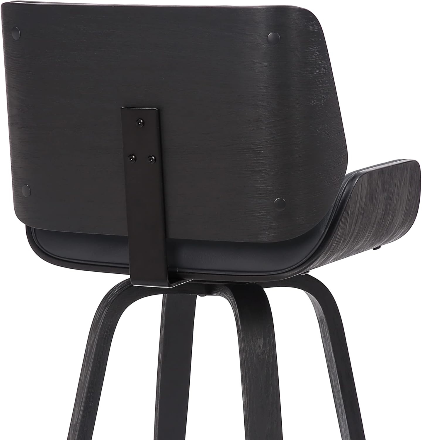 image:imageTyler Modern Counter Height Swivel Bar Stool with White Wash Finished Wood and Vintage Brown Upholstery Set of 4GrayBlack