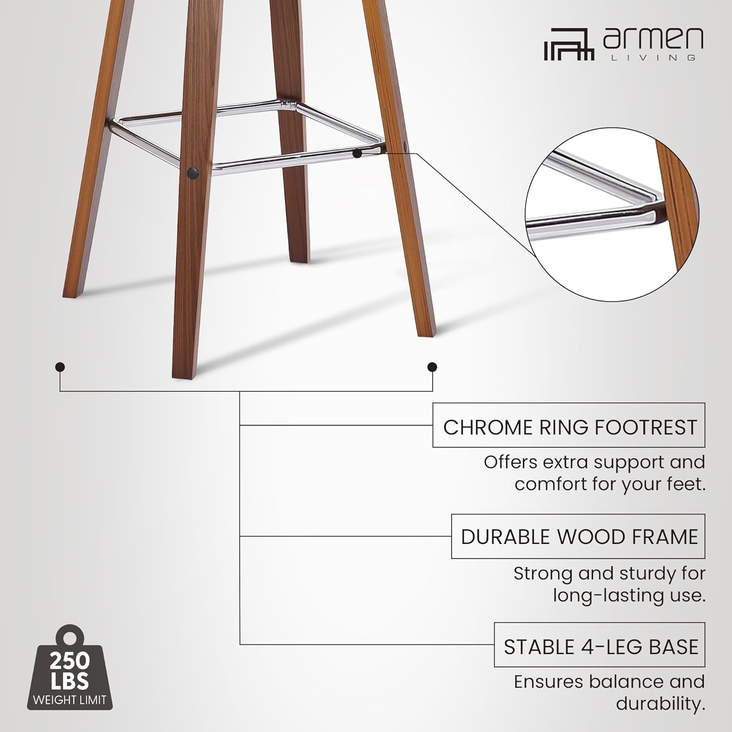 image:imageTyler Modern Swivel Bar Stool with White Wash Finished Wood and Vintage Brown Upholstery Set of 2CreamWalnut