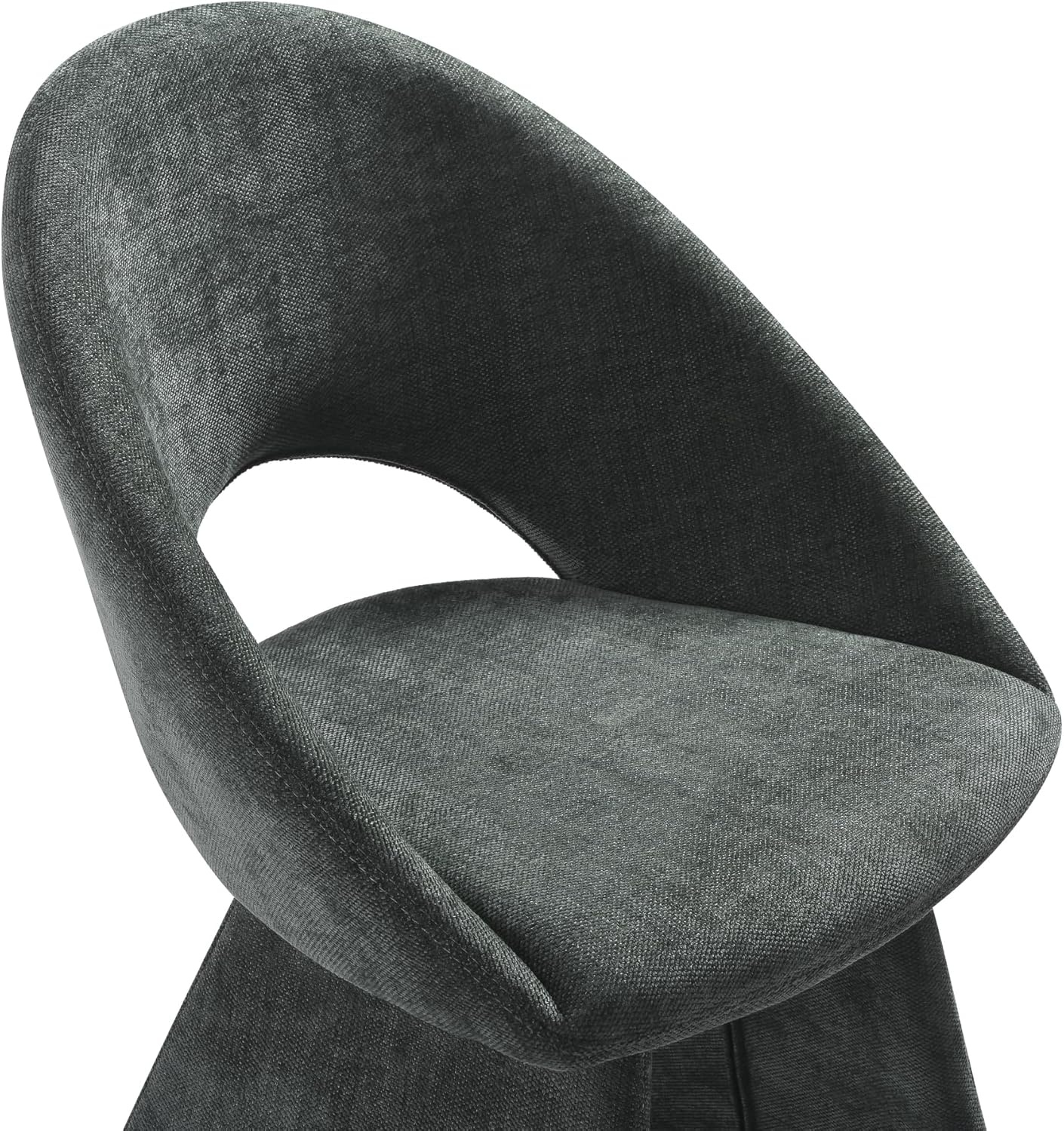 image:imageArmen Living Angelina Modern Curved Back Plum Upholstered Dining Chair Set of 4Forest Green