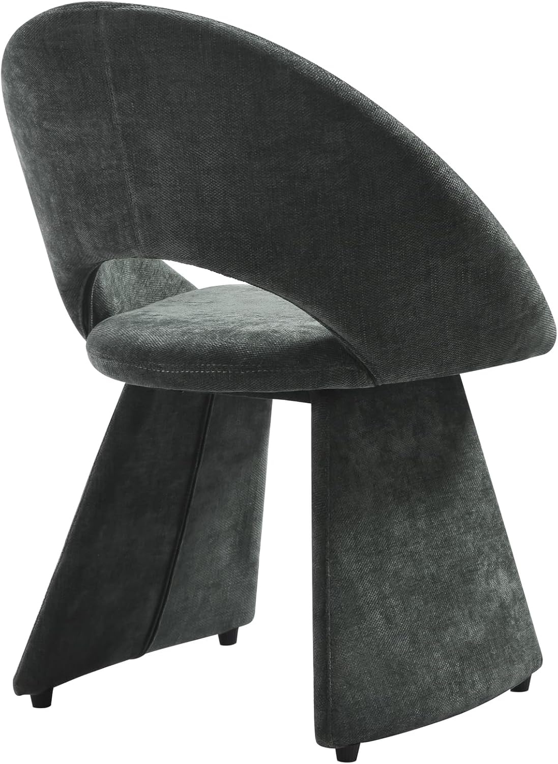 image:imageArmen Living Angelina Modern Curved Back Plum Upholstered Dining Chair Set of 4Forest Green