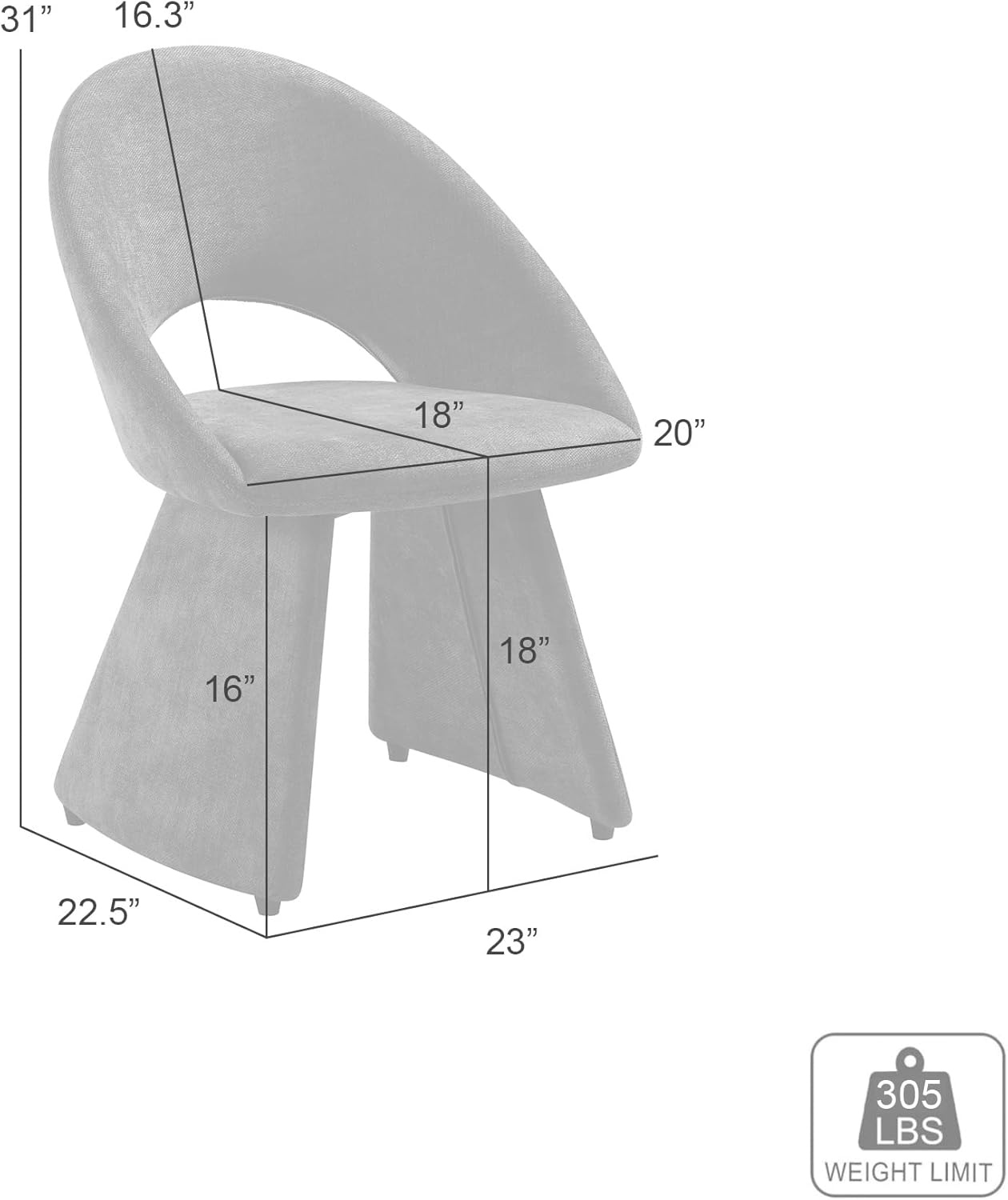 image:imageArmen Living Angelina Modern Curved Back Plum Upholstered Dining Chair Set of 4Forest Green