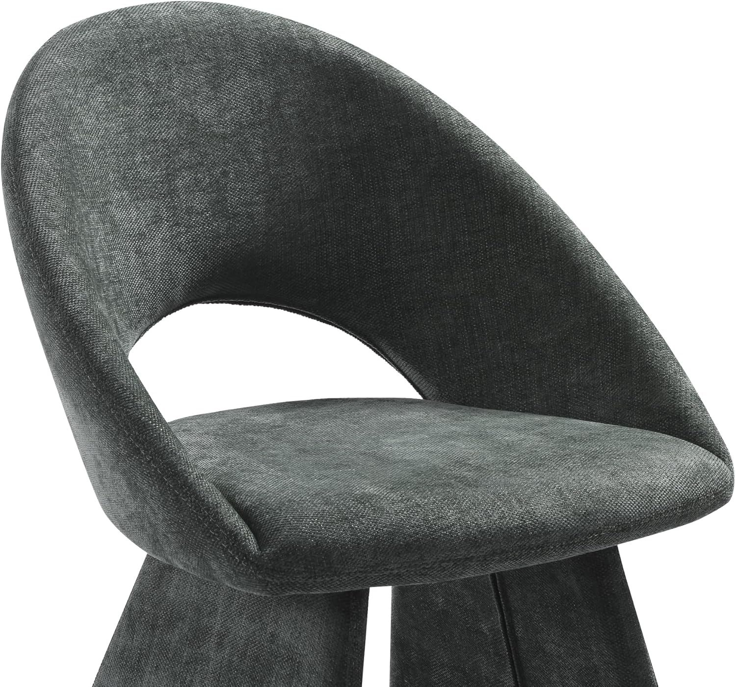 image:imageArmen Living Angelina Modern Curved Back Plum Upholstered Dining Chair Set of 4Forest Green