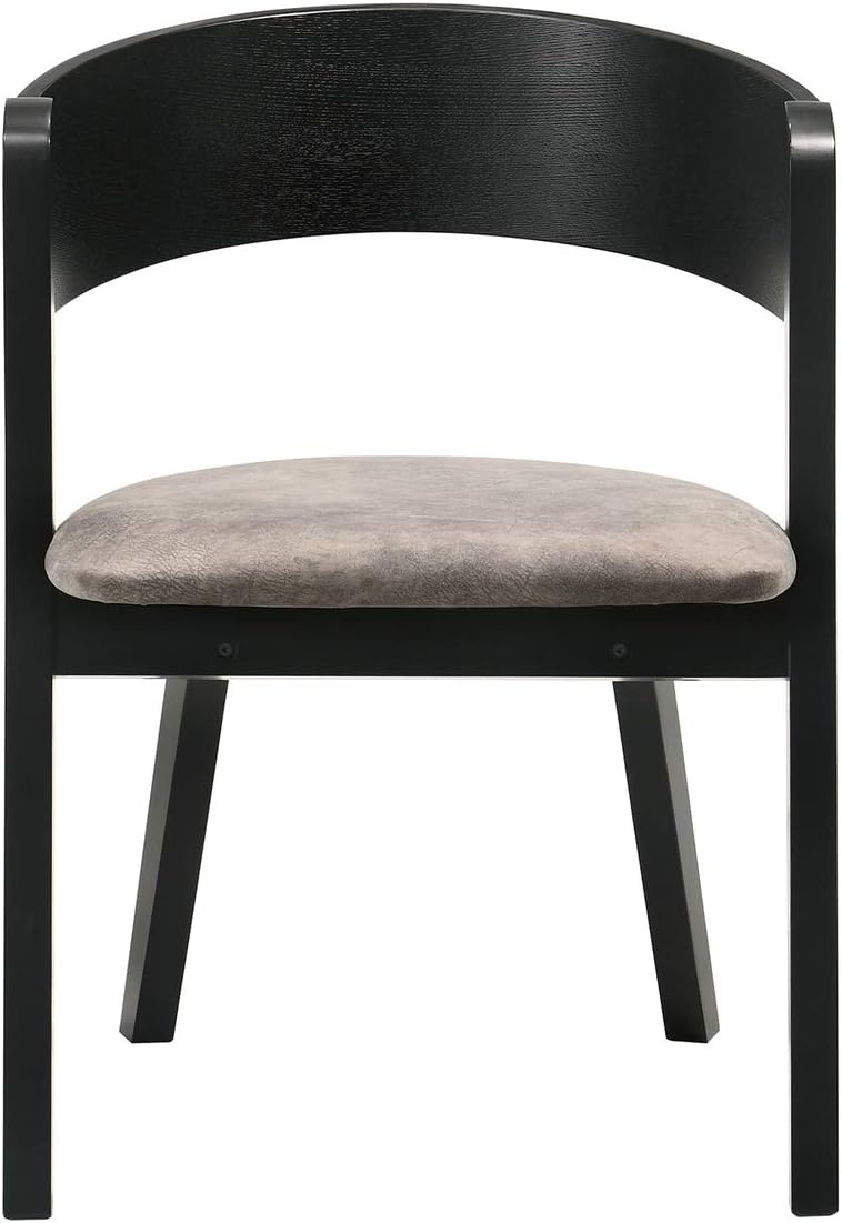 image:imageArmen Living Cirque Jackie 5Piece Wood Dining Table amp Chair Set in WalnutGrayBlack