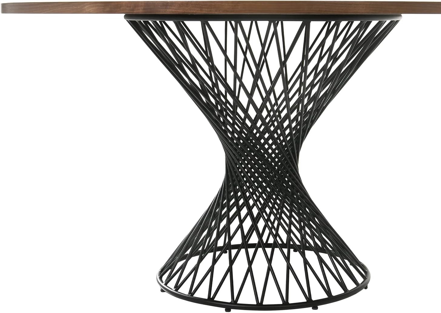 image:imageArmen Living Cirque Jackie 5Piece Wood Dining Table amp Chair Set in WalnutGrayBrown