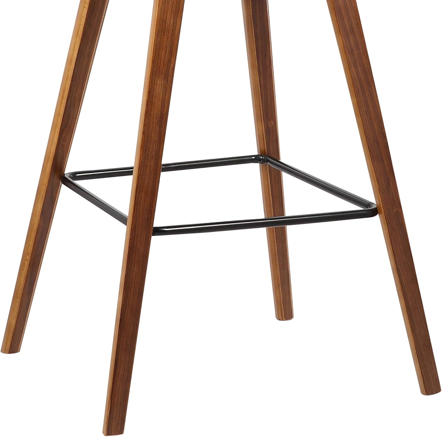 image:imageFox Modern Counter Height Bar Stool with Speckled Blue Upholstered Seat and Black Brushed Wood Frame Set of 2Brown Faux LeatherWalnut