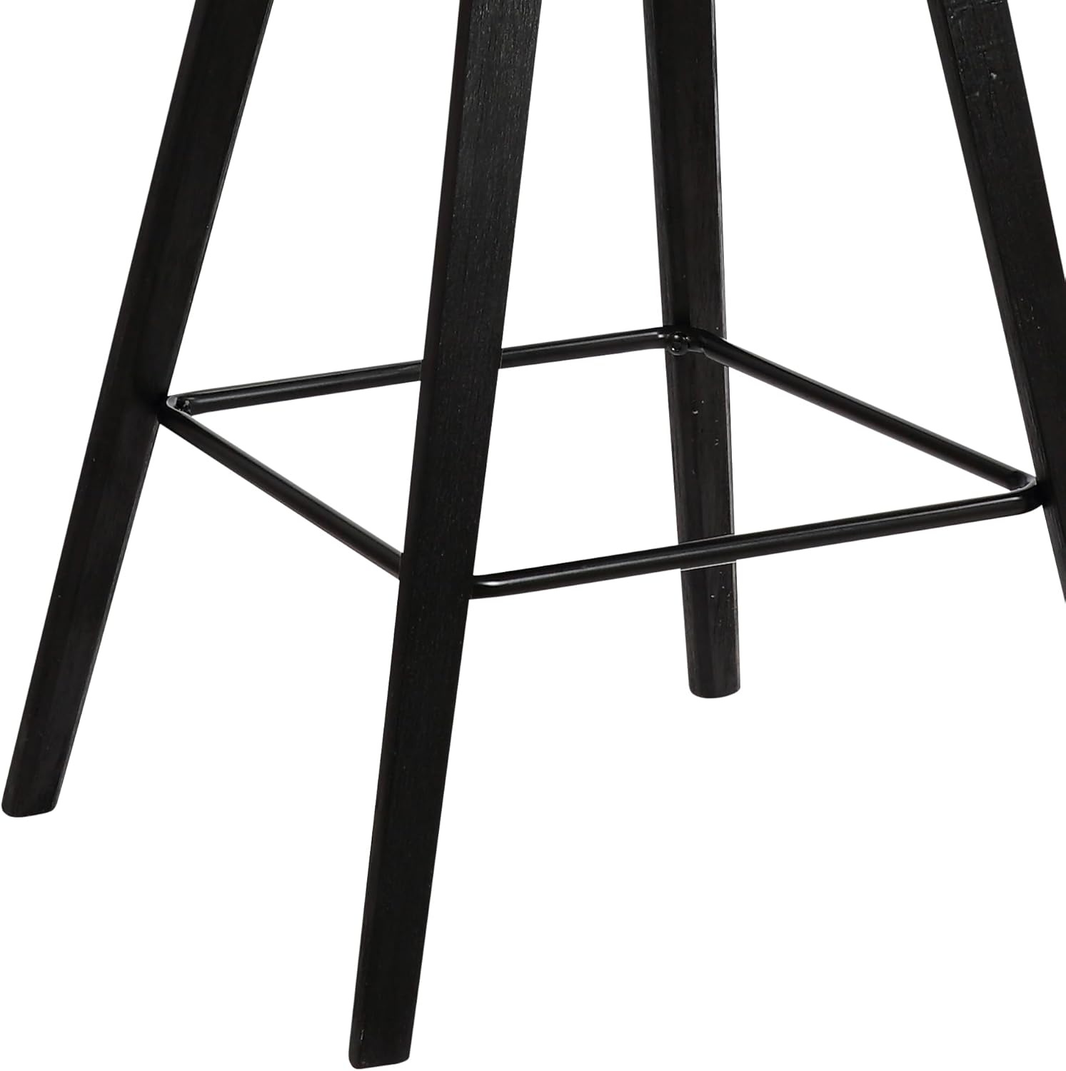 image:imageFox Modern Counter Height Bar Stool with Speckled Blue Upholstered Seat and Black Brushed Wood Frame Set of 2Gray Faux LeatherBlack