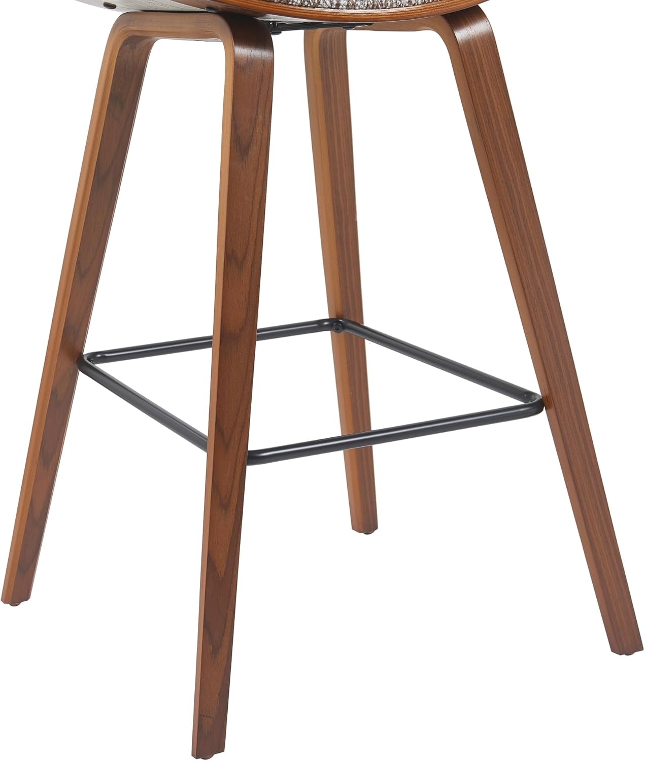 image:imageFox Modern Counter Height Bar Stool with Speckled Blue Upholstered Seat and Black Brushed Wood Frame Set of 2Speckled Brown FabricWalnut