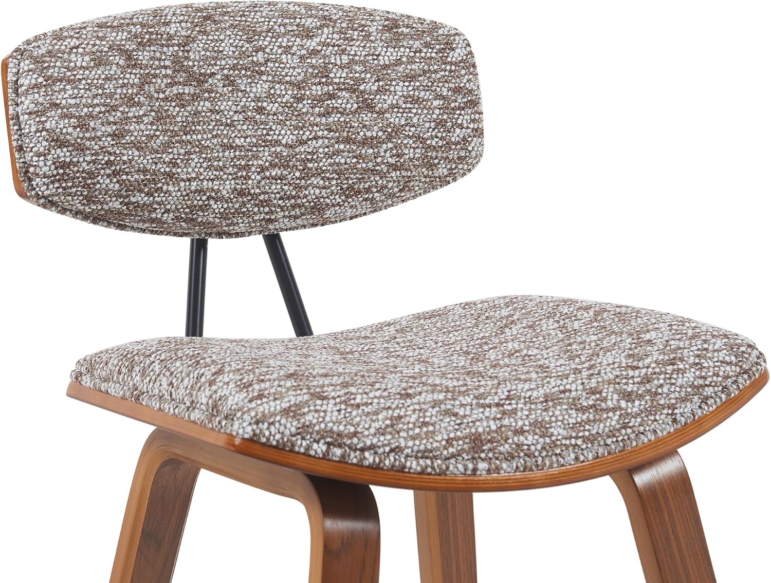 image:imageFox Modern Counter Height Bar Stool with Speckled Blue Upholstered Seat and Black Brushed Wood Frame Set of 2Speckled Brown FabricWalnut