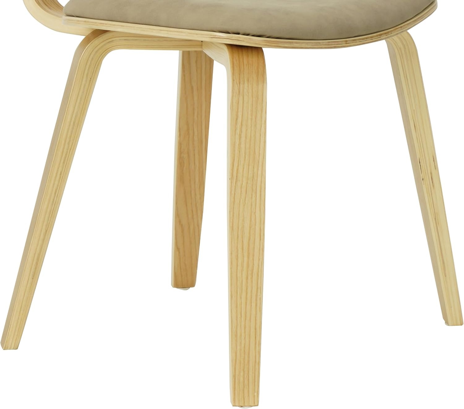 image:imageJaguar Vintage Green Curved Back Wood Dining Chair with Faux Leather Seat Set of 3Vintage Taupe