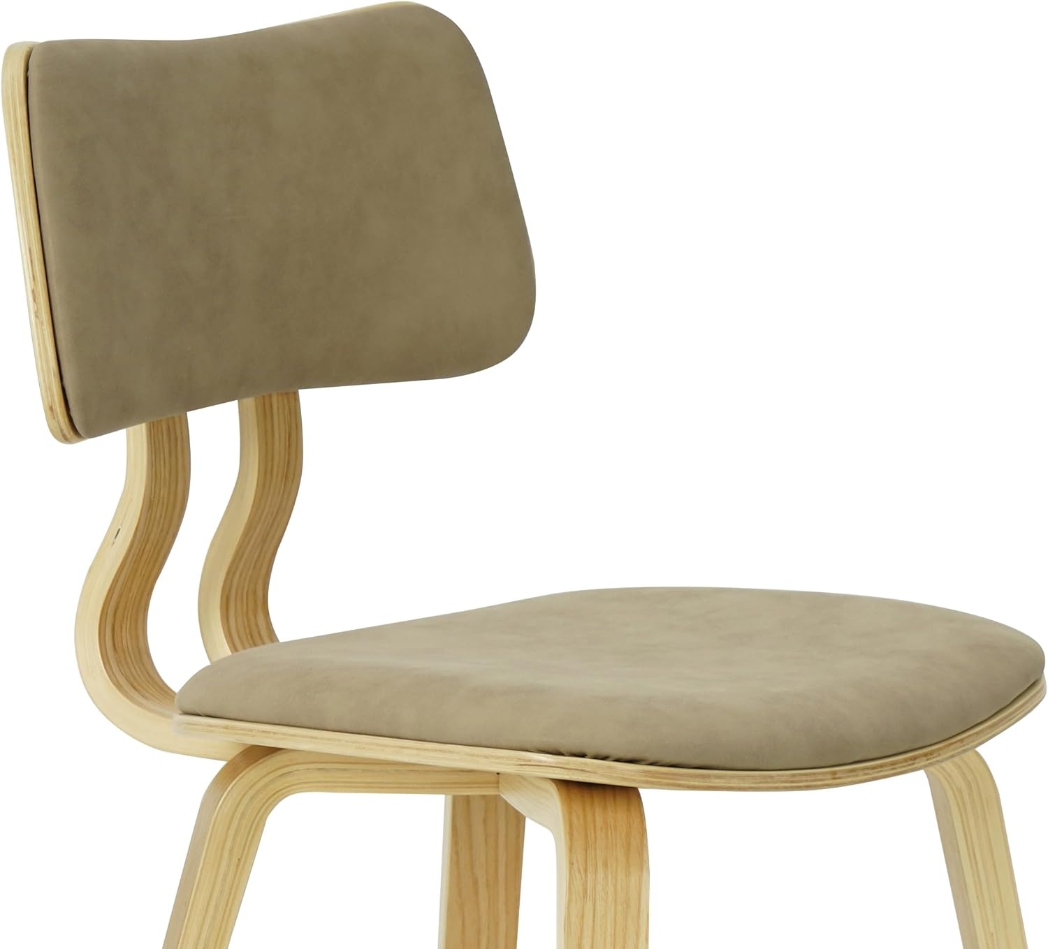 image:imageJaguar Vintage Green Curved Back Wood Dining Chair with Faux Leather Seat Set of 3Vintage Taupe
