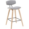 Gray Fabric/Oak