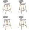 Grey Fabric/Oak