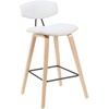 White Fabric/Oak