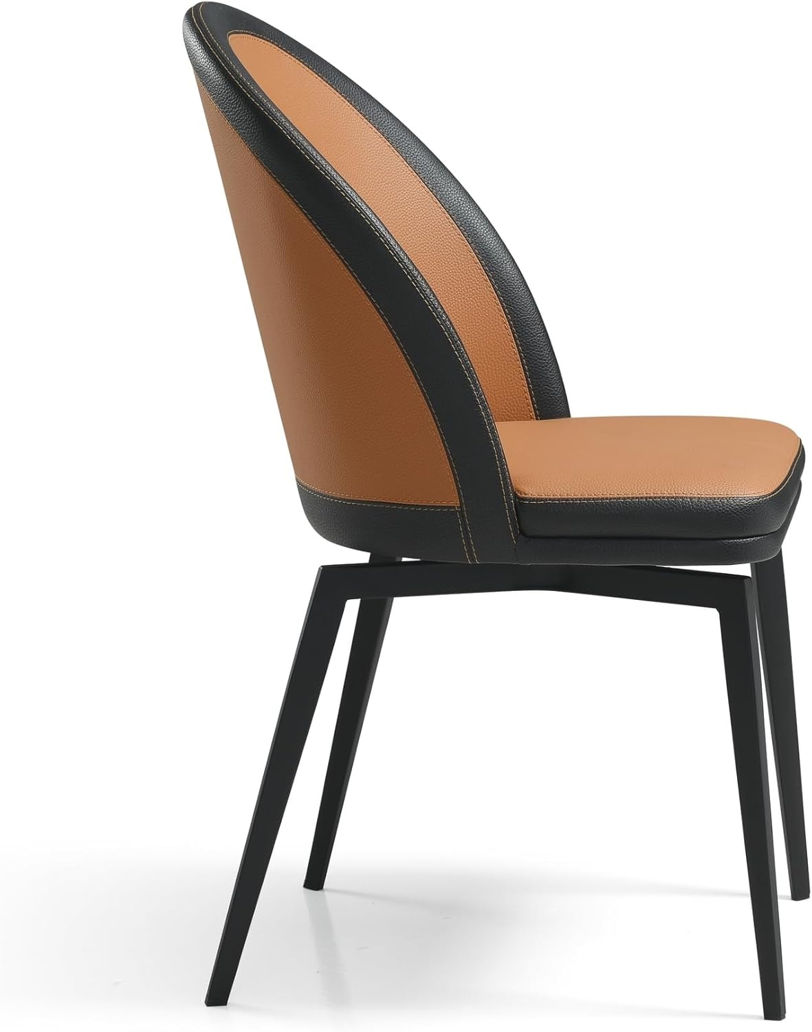 image:imageABEL Modern Swivel Curved Back Auburn Brown Upholstered Dining Chair Set of 6Set of 4