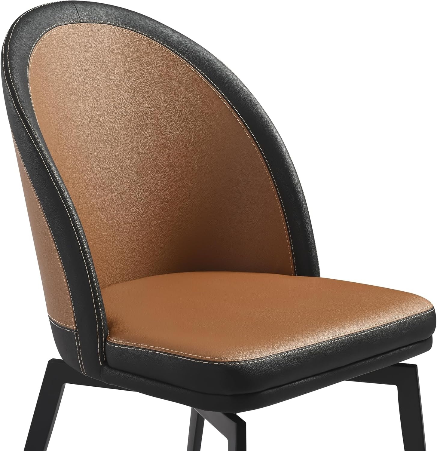 image:imageABEL Modern Swivel Curved Back Auburn Brown Upholstered Dining Chair Set of 6Set of 4